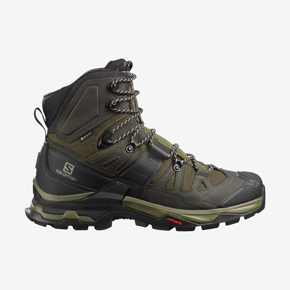 Botas De Montaña Salomon Hombre Verde Oliva - Salomon Argentina QUEST 4 GORE-TEX,794531-VWY